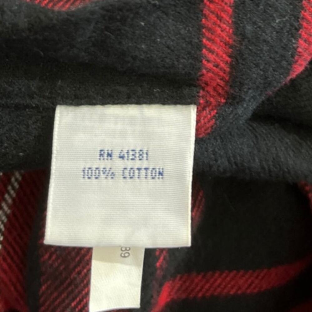 RALPH LAUREN Plaid Flannel Shirt Red Black Long Sleeve Collared Men Size L - Picture 6 of 7